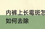 内裤上长霉斑怎么去除 内裤上长霉斑如何去除