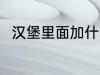 汉堡里面加什么 汉堡里面加哪些菜