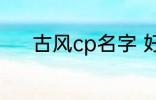 古风cp名字 好听的古风cp名字