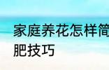 家庭养花怎样简单施肥 家庭养花的施肥技巧